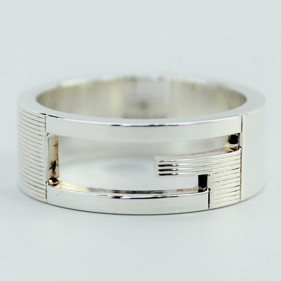 Gucci Other - Gucci "G" Cutout Logo Sterling Silver 925 Ring